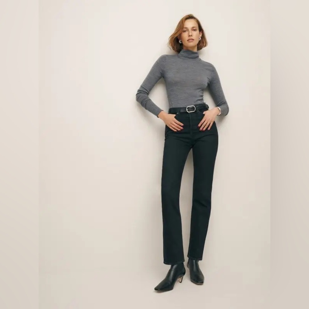 Reformation Cynthia High Rise Straight Jeans in Vana